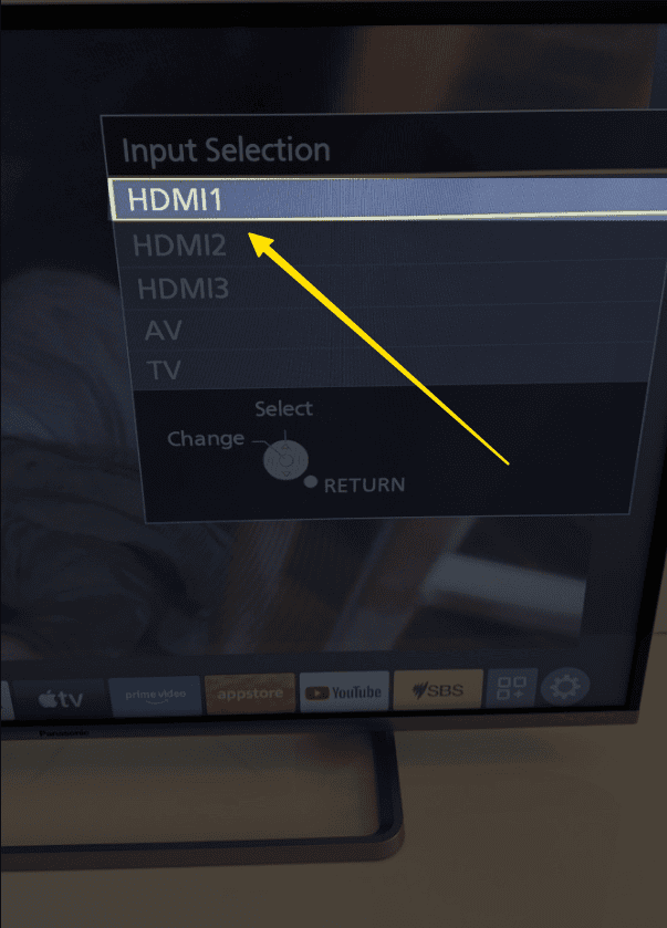 Select HDMI